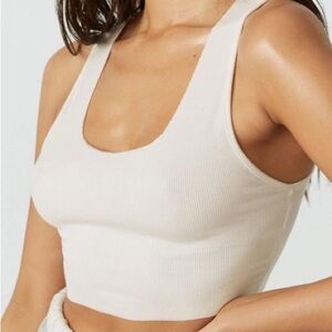 Lot of 2 Joah Brown Raw Edge Crop Tanks